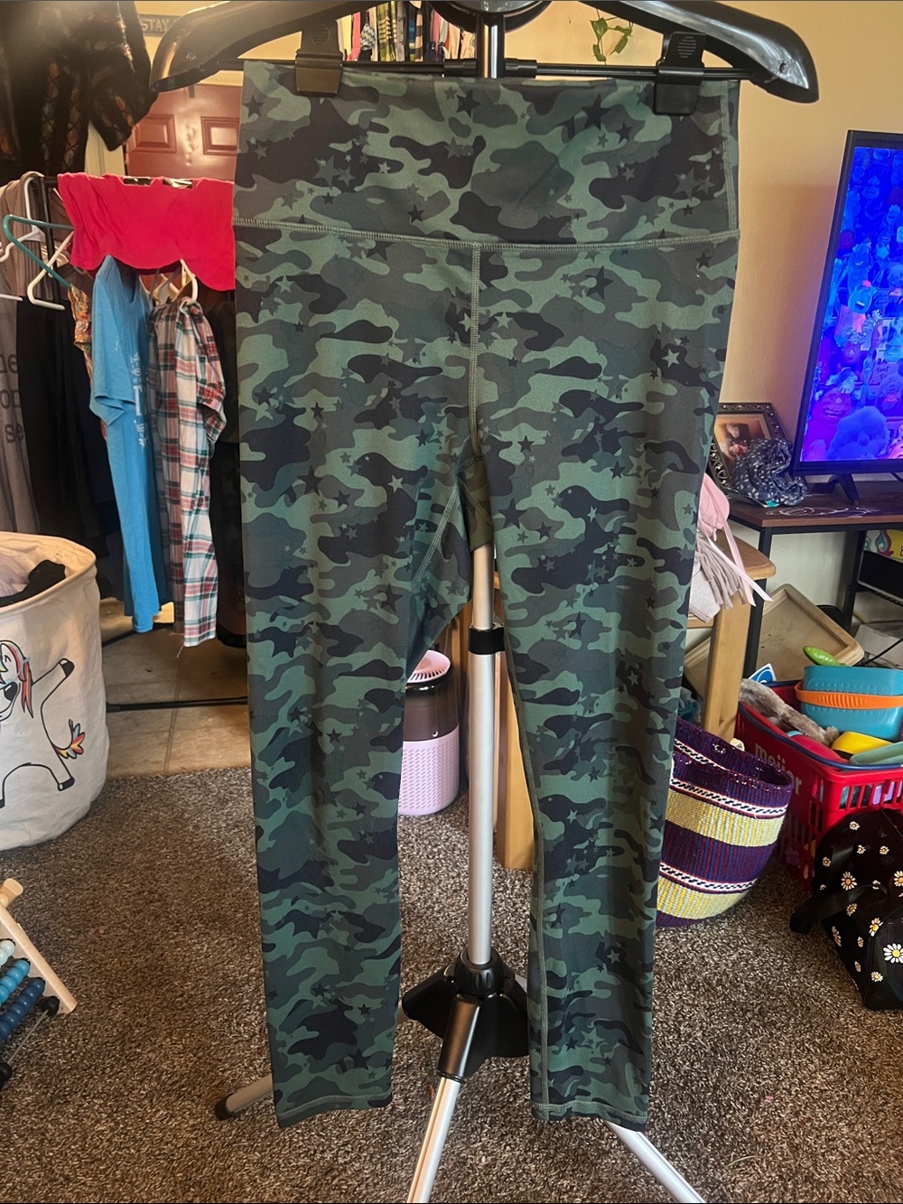 Fabletics Green Camo High-Waist Leggings